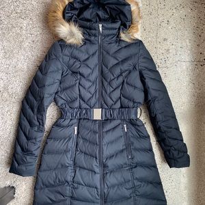 Laundry by Shelli Segal Faux-Fur-Trim Hooded Coat!